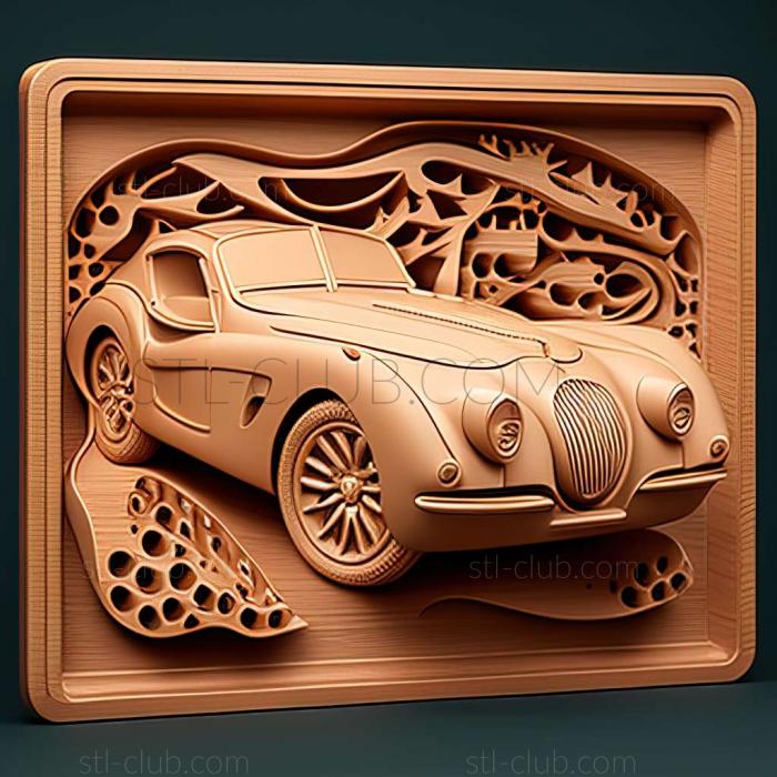 3D мадэль Jaguar XK140 (STL)